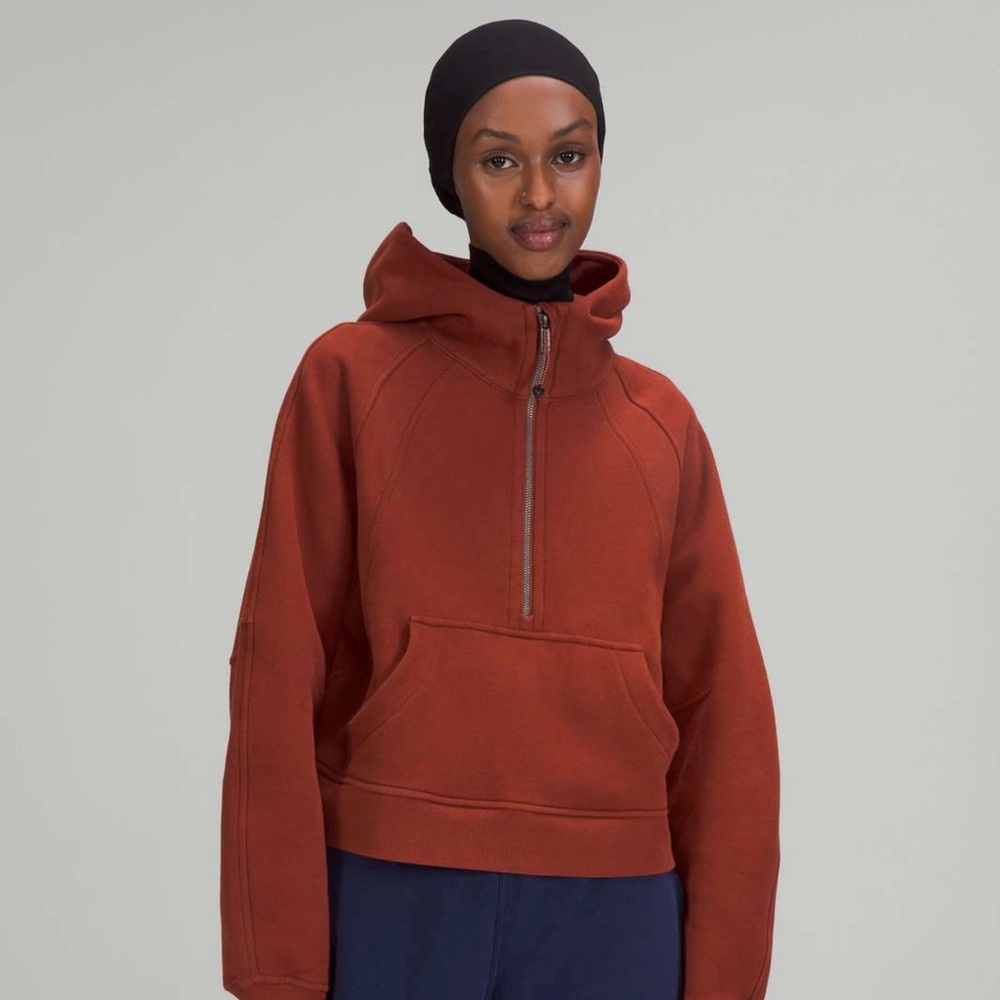 lululemon Scuba Oversized 1/2 Zip XS/S Date Brown